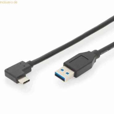 Abbildung von ASSMANN USB Type C Anschlusskabel, 90 Grad auf A, 1.0