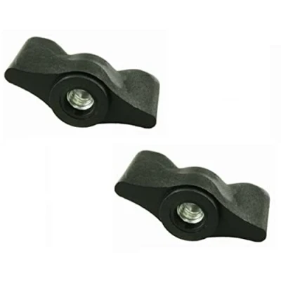 Abbildung von 2 x Flügelmuttern aus Kunststoff, Einsätze Stahl M8 Flügeln, 40 mm, Hebel