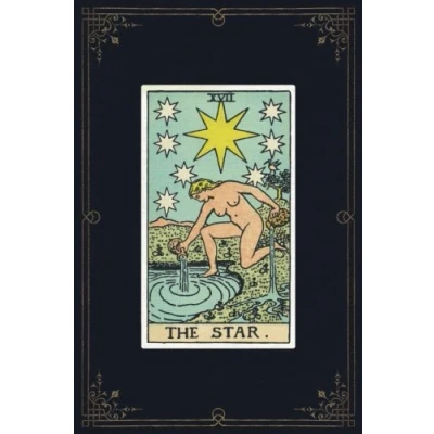 Abbildung von The Star: 120 Blank Lined Pages, 6 X 9 College Ruled Notebook, Star Tarot Card Antique Vintage Style Journal, Diary, Notebook (Tarot ... Notebooks, Band 1)