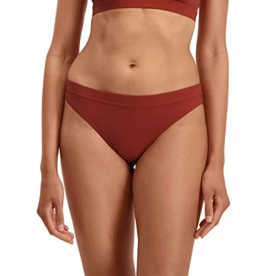 Abbildung von PUMA Womens Swimwear Sporty Brazilian Bikini Unterteile, Brown Combo, Small