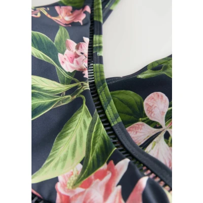 Abbildung von Next KEW Collection Ladder Insertt Tummy Control Badeanzug, Damen, Größe: 38, Navy pink floral