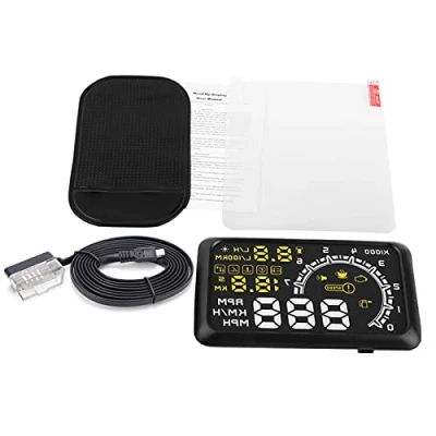 Abbildung von Head Up Display Multifunktions Auto OBD II HUD 5,5 &#039;&#039; Bildschirm LED Projektor Geschwindigkeitswarnsystem,Auto