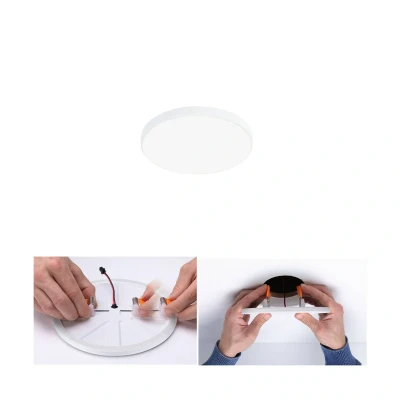 Abbildung von Paulmann 79932 LED Panel Einbaupanel Veluna VariFit Edge 90mm rund Tageslichtweiß Weiß Kunststoff Beleuchtungssystem 4000 K