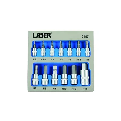 Abbildung von Laser 7497 Security Hex Socket Bit Set 1/4&quot;D, 3/8&quot;D, 1/2&quot;D 13pc