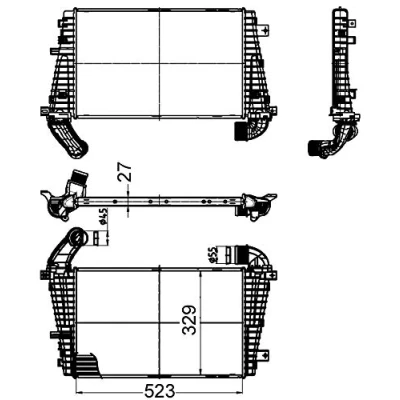 Abbildung von MAHLE ORIGINAL CI 511 000S Ladeluftkühler OPEL: Astra H Caravan, Schrägheck