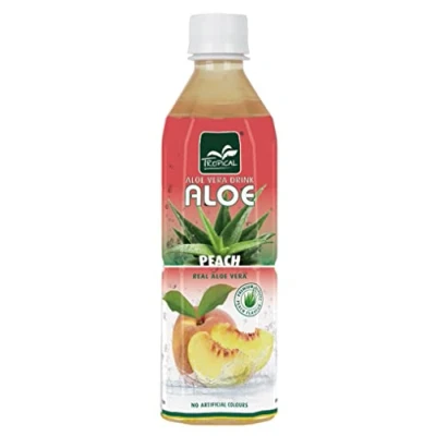 Abbildung von Aloe Vera Drink Peach, erfrischendes Getränk mit echter Vera, Pfand DPG, 1 x 500 ml