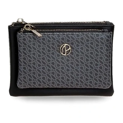 Abbildung von Pepe Jeans Megan Geldbörse Kulturbeutel Schwarz 17x9x2 cm Kunstleder, Schwarz, Talla única,