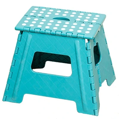 Abbildung von colourliving Hocker Sitzhocker Klapphocker Gartenhocker aus Kunststoff klappbar in türkis (1 St), faltbar, wetterfest, 150kg Tragkraft