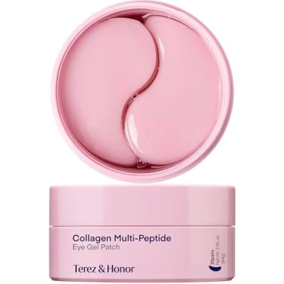 Abbildung von Augenpads gegen Augenringe Korean Skincare: Peptid Kollagen Hydrogelmaske für geschwollene Augen, dunkle, Falten, Tränensäcke, feine Linien Tiefenhydration &amp; Straffung, 60 Stück Under Eye Patches