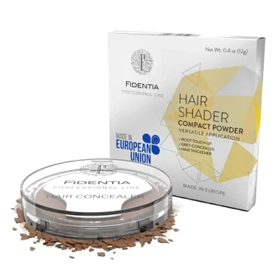 Abbildung von Fidentia Hair Shader 12g Made in EU Haar Concealer zur Haarverdichtung &amp; Ansatzkaschierung Mittelbraun