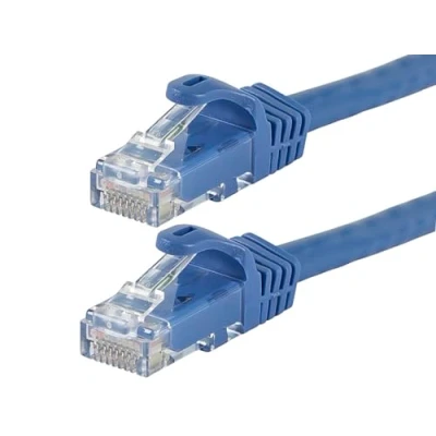 Abbildung von Monoprice Flexboot 109793 Ethernet Patchkabel (Cat6, Netzwerk Internetkabel, RJ45, strangiert, 550 MHz, UTP, reiner blanker Kupferdraht, 24 AWG, 15,2 m), Blau