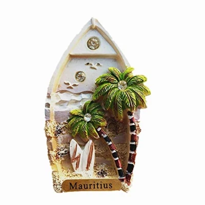 Abbildung von 3D Kühlschrankmagnet, Mauritius, Souvenir, Geschenk, Kühlschrank Dekoration, magnetische Aufkleber Kollektion
