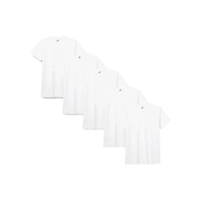 Abbildung von Lower East Basic Rundhals T Shirts für Herren (5er Pack 10er Pack) aus 100% Baumwolle I Shirt Herren, in vielen Farben, Weiß, XXL