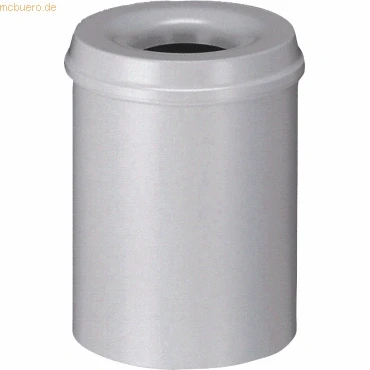 Abbildung von Helit H2515682 Sicherheits Abfallbehälter, 30 Liter, lichtgrau