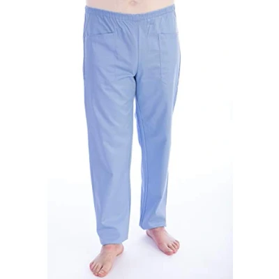 Abbildung von Gima Hosen aus Baumwolle und Polyester für Krankenhausuniform, Hellblaue Farbe, mit elastischer Taille, 3 Taschen, Unisex, XL Größe, Ärzte, Zahnärzte, Tierärzte Krankenpfleger, Physiotherapeuten