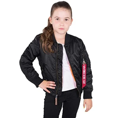 Abbildung von Alpha Industries Unisex Kinder MA 1 VF 59 Kids Bomberjacke, Black, X3/4