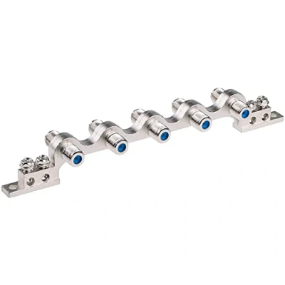 Abbildung von DUR line Erdungsblock DEB 5 Fach aus hochwertigem Guss Schirmungsmaß &gt; 90 dB SAT/Kabel/UKW/DVB T