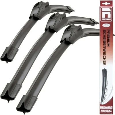 Abbildung von Recambo SCHEIBENWISCHER VORNE + HINTEN kompatibel für MAZDA PREMACY 1999 2005 (3er Set: 400mm / 350mm 600mm)