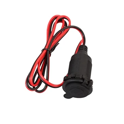 Abbildung von Ziyan Auto Zigarettenanzünder 12V /24V Dose Buchse Einbau Steckdose Adapter Kabel KFZ 1m