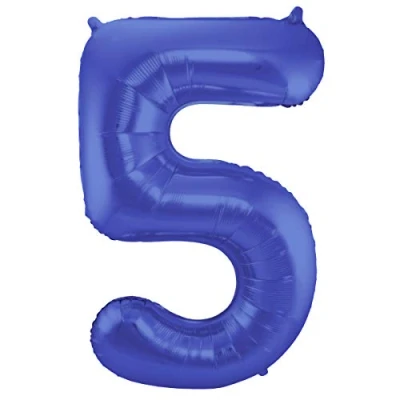 Abbildung von Ballonfolie 5 Matt Blau 86 cm