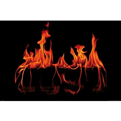 Abbildung von 1art1 Feuer XXL Poster Warmes Kaminfeuer Plakat Bild 120x80 cm