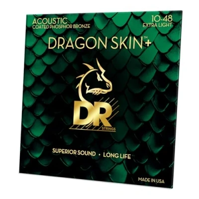 Abbildung von DR Strings Dragon Skin+ Coated Phosphor Bronze Extra Light 10 48