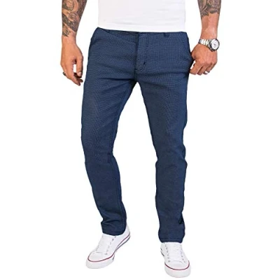 Abbildung von Rock Creek Herren Chino Hose Slim Fit Business Hosen Chinohose Stoffhose Chinos für Männer Casual Elegante RC 2154 Navy W31 L34