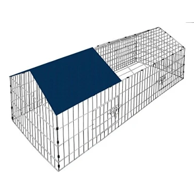 Abbildung von Cadoca Freigehege, Freilaufgehege 180x75x75cm Sonnenschutz Auslauf Garten Kaninchenstall