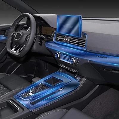 Abbildung von SYUFRE Auto Mittelkonsole GPS Navigation Transparentes TPU Schutzfolie Anti Kratz Reparatur Innenausstattung Zubehör,Für Audi Q5 Sportback 2021 2023