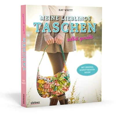 Abbildung von Meine Lieblingstasche selbstgenäht. Stofftaschen nähen für Anfänger. Mit Originalschnittmusterbogen. Von Kosmetiktasche über Einkaufsbeutel zur Wickeltasche nähen. Moderne Klassiker