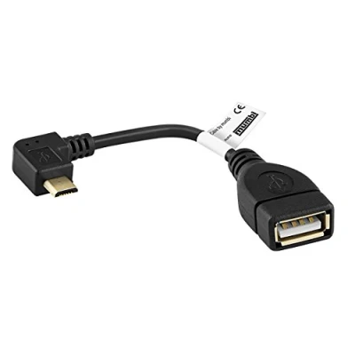 Abbildung von mumbi OTG USB Adapter Kabel (micro B Datenkabel gewinkelt 11 cm)