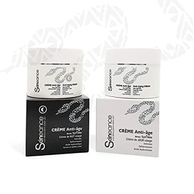 Abbildung von SKINEANCE Tages und Nachtcreme Duo mit Schlangengift Anti Aging Wirkstoffe Reduziert Mimikfalten, feine Linien, Schwellungen Augenringe 2 x 50 ml