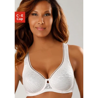 Abbildung von Lascana Minimizer BH Bügel BH, Damen, Größe: 100E, Creme