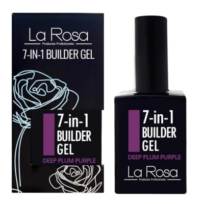 Abbildung von LaRosa 7 in 1 BUILDER Gel a Bottle UV Aufbaugel für Nageldesign und Nailart 15 ml DEEP PLUM PURPLE