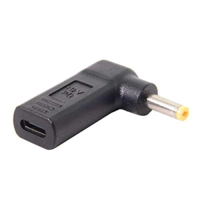 Abbildung von cablecc USB 3.1 Typ C auf DC 19V Adapter PD Emulator Trigger 90 Grad abgewinkelt (4,0 x 1,7 mm)