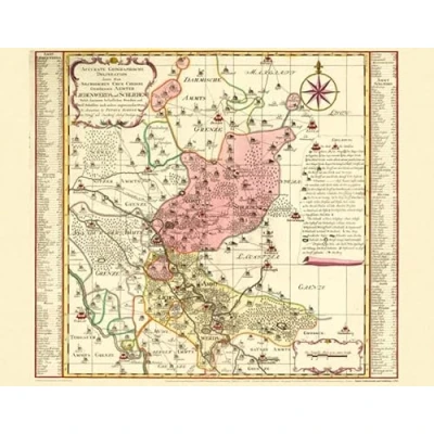 Abbildung von Historische Karte: Ämter Liebenwerda und Schlieben, 1753 (Plano): KURFÜRSTENTUM SACHSEN KURKREIS