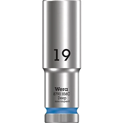 Abbildung von Wera 05004559001 8790 HMC Deep Steckschlüsseleinsatz 1/2&quot;, Blau, 19.0 mm