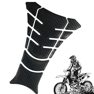 Abbildung von QIUMING kohlefaser Universal Motorrad Tank Pad Schutz Motorcycle Aufkleber für geeignet die meisten Motorräder Schützt das (Schwarz)