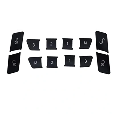 Abbildung von GLILAR Schwarze Autotürsitz Memory Lock Tastenabdeckungen Schmücken Aufkleber Kompatibel Mit Mercedes Für Benz C Klasse W204 2008 2009 2010 2011 2012 2013 Auto Dekoration