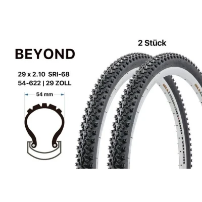 Abbildung von BEYOND Fahrradreifen 2 Stück Fahrrad Reifen 54 622 MTB Mountain Bike 29x2.10 Mantel, (2 tlg)