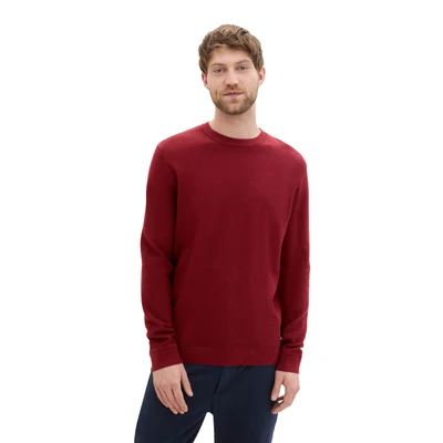 Abbildung von TOM TAILOR Strickpullover, mit Logo Badge an der Seite