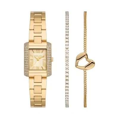 Abbildung von MICHAEL KORS Quarzuhr PETITE EMERY, (Set, 3 tlg., mit 2 Armbändern), Armbanduhr, Damenuhr, Edelstahlarmband, Ideal auch als Geschenk