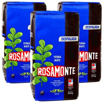 Abbildung von Rosamonte Yerba Mate Tee Despalada 1.5kg (3x500g) die Reifezeit beträgt 12 bis 18 Monate Detox und Energie Getränk