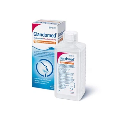 Abbildung von Glandomed Medizinische Mundspüllösung mit Orangengeschmack 500 ml