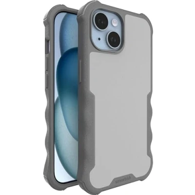 Abbildung von smartish iPhone 15 Schutzhülle Gripzilla kompatibel mit MagSafe [Rugged + Tough] Strapazierfähige, gepanzerte schlanke Abdeckung Fallschutz Grauer Bereich