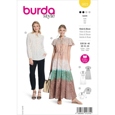 Abbildung von Kleid / Bluse Burda 5823 36 46