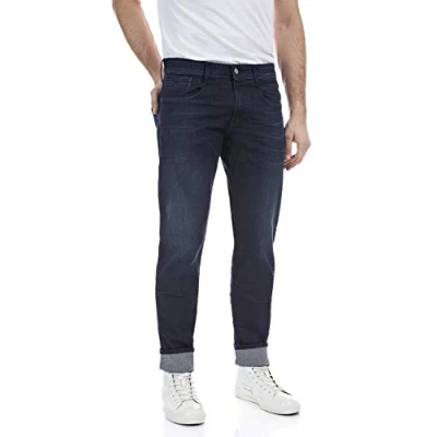 Abbildung von Replay Herren Jeans mit Power Stretch, Blau (Dark Blue 007), 31W / 32L