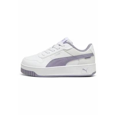 Abbildung von Puma Carina Street Sneakers Kinder Schuhe Mit Plain White/Pale Plum/Silver Größe: 28.5