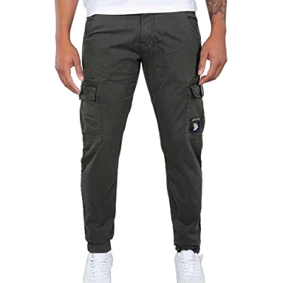Abbildung von Alpha Industries Petrol Patch Cargohose, Herren, Größe: 36, Greyblack