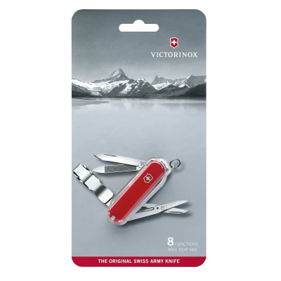 Abbildung von Victorinox Schweizer Taschenmesser, Nail Clip 580, Multitool, Maniküre Pediküre, 8 Funktionen, Klinge, klein, Nagelfeile, Nagelreiniger